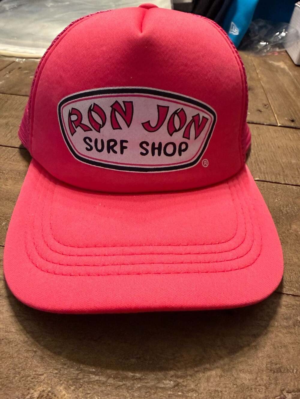 Ron Jon Surf Shop Trucker Hat Neon Pink Mesh Snapback